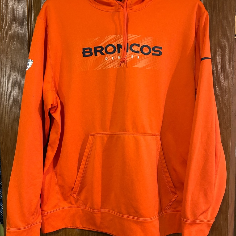 Nike Dri Fit Orange Broncos Hoodie XL